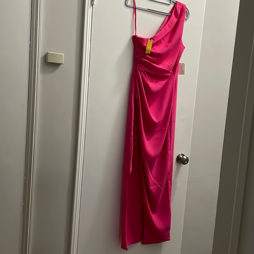 Alexia Admor Alessi one shoulder maxi dress in hot pink